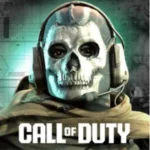 CODM Injector Apk Call of Duty character wearing a skull mask and headset, with a greenish background.