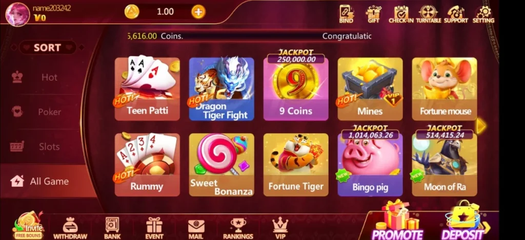 Golo Game APK Download (V2.3.2) Free Latest Version for Android (July 2025) 2 Golo Game interface displaying various casino and slot games with jackpots