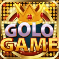 Golo Game logo featuring a golden crown and bold text with a glittery background