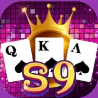 S9 Game logo featuring Q, K, A playing cards with a golden crown on a vibrant purple background.