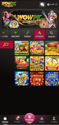 WOW PK Game APK Download Free (Real Earn Money) in Pakistan 3 WOW PK Game screen showing 'Others' category with various arcade and crash games.