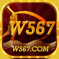W567 Game official golden logo with cricket-themed design