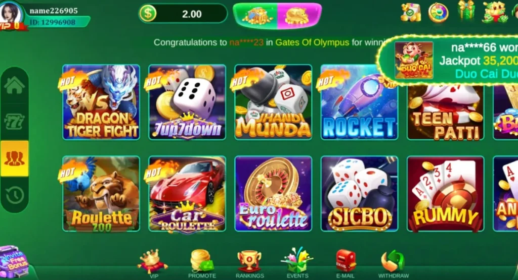 WT777 Game APK Download The Ultimate Play-to-Earn App For Free 3 WT777 game interface showing popular card and casino games